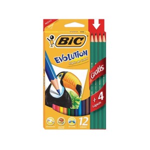 BIC LAPIZ COLOR LARGO EVOLUTION 12+4 gratis